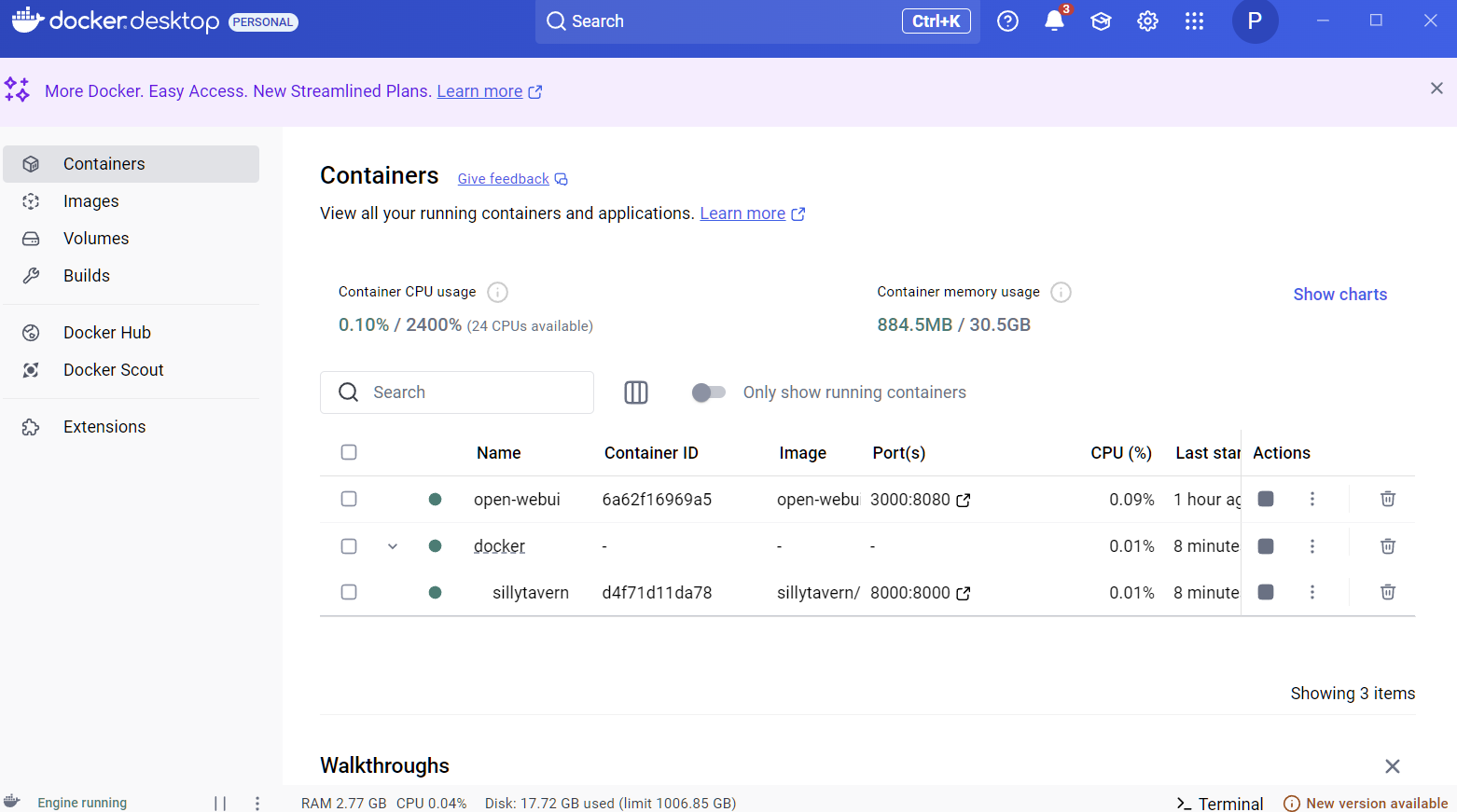 截图位置：Docker Desktop 启动界面
